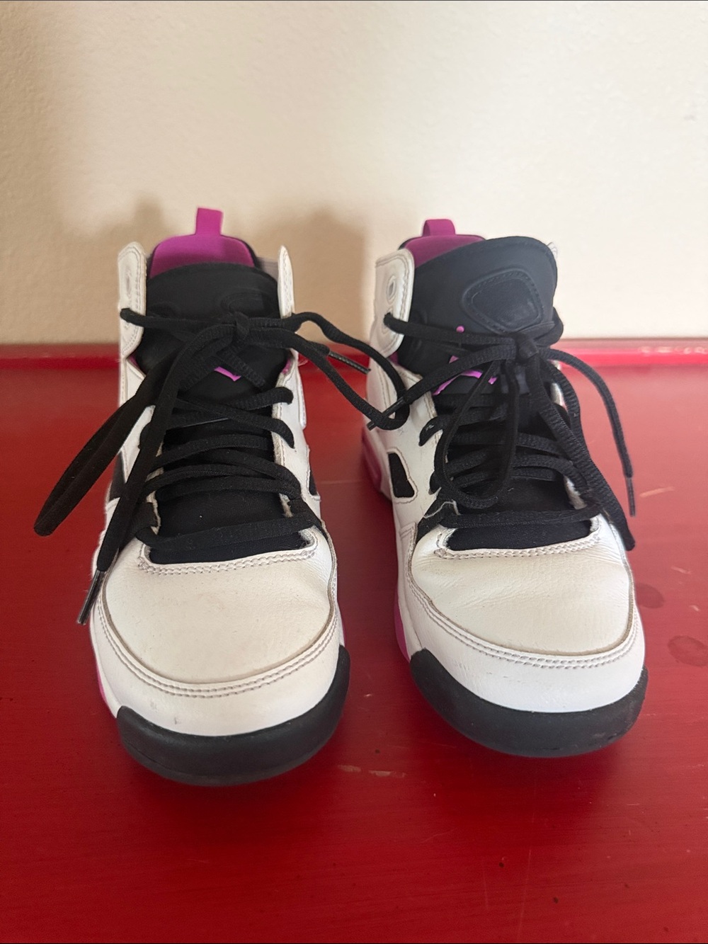 Jordan Kids White and Pink High-Top Sneakers